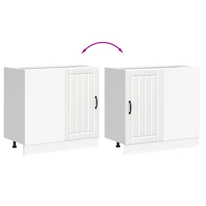 Mobile Base Lavello Lucca Bianco in Legno Multistrato 854308