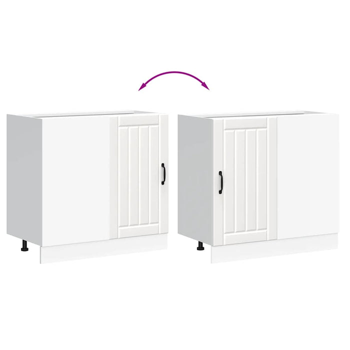 Mobile Base Lavello Lucca Bianco in Legno Multistrato 854308