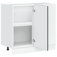 Mobiletto da cucina-Armadio da cucina "Lucca" Nero in legno ingegnerizzato 438878