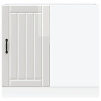 Mobile base da cucina Lucca Bianco Lucido in Legno Multistrato