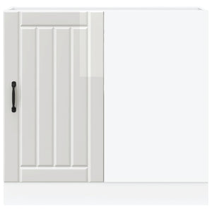 Mobile base da cucina Lucca Bianco Lucido in Legno Multistrato