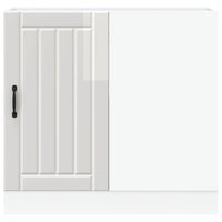 Mobiletto da cucina "Lucca" Bianco lucido in legno ingegnerizzato 854310