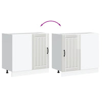 Mobile base da cucina Lucca Bianco Lucido in Legno Multistrato