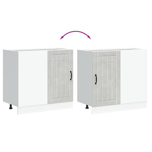 Mobile Base Lavello Lucca Grigio Cemento in Legno Multistrato 854312