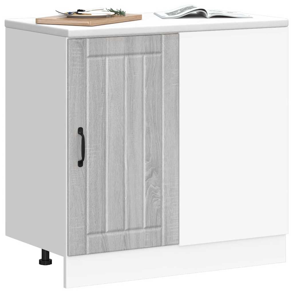 Mobile base da cucina-Base da Cucina Lucca Grigio Sonoma in Legno Multistrato