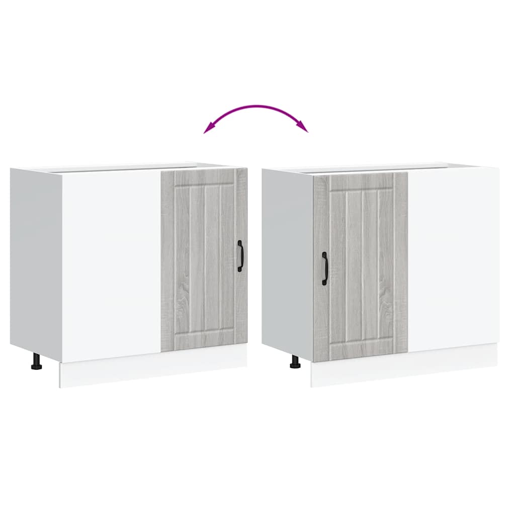 Mobile Base Lavello Lucca Grigio Sonoma in Legno Multistrato 854314