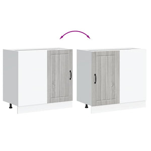 Mobile Base Lavello Lucca Grigio Sonoma in Legno Multistrato 854314