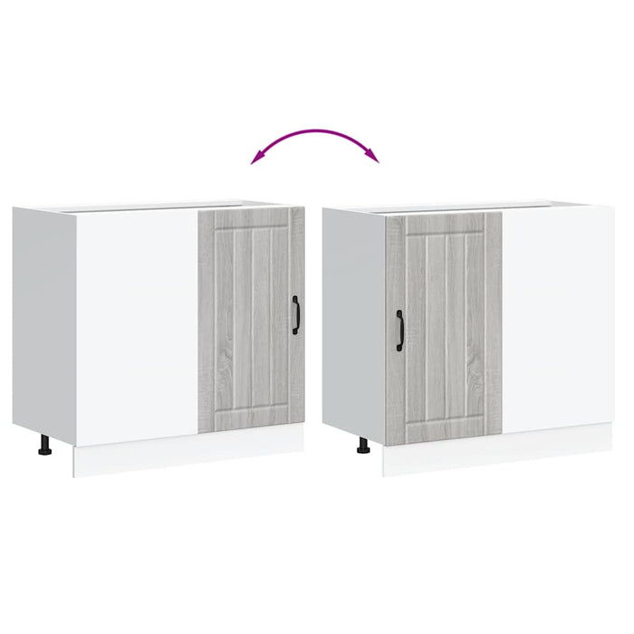 Mobile Base Lavello Lucca Grigio Sonoma in Legno Multistrato 854314