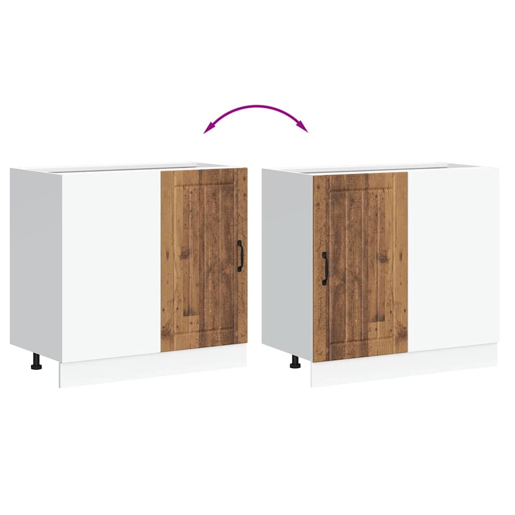 Mobile Base Lavello Lucca Legno Antico in Legno Multistrato 854316