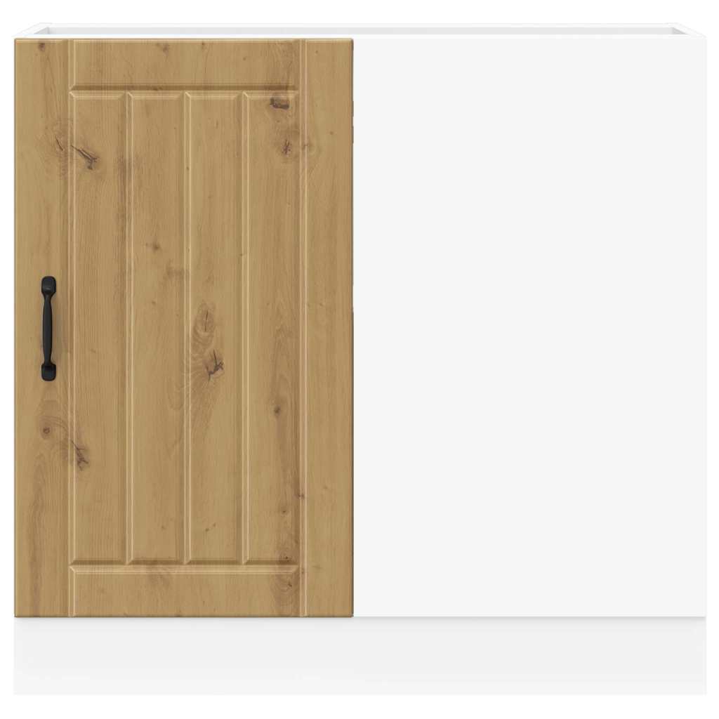 Mobile Base Lavello Lucca Rovere Artigianale Legno Multistrato 854317