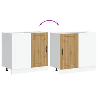 Mobile Base Lavello Lucca Rovere Artigianale Legno Multistrato 854317