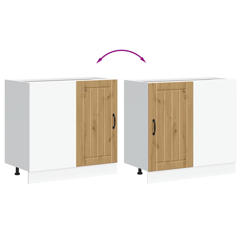 vidaXL Mobile base da cucina Lucca Rovere Artigianale Legno Multistrato