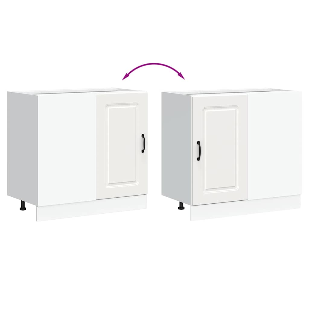 Base da Cucina-Mobile da cucina Kalmar Bianco in Legno Multistrato 680905