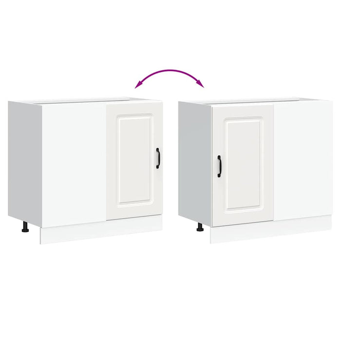 Base da Cucina-Mobile da cucina Kalmar Bianco in Legno Multistrato 680905