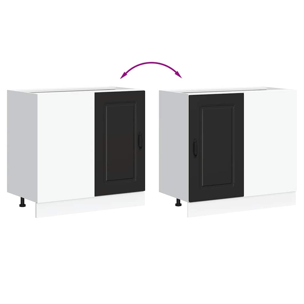 Mobiletto da cucina "Kalmar" Nero in legno ingegnerizzato 854319