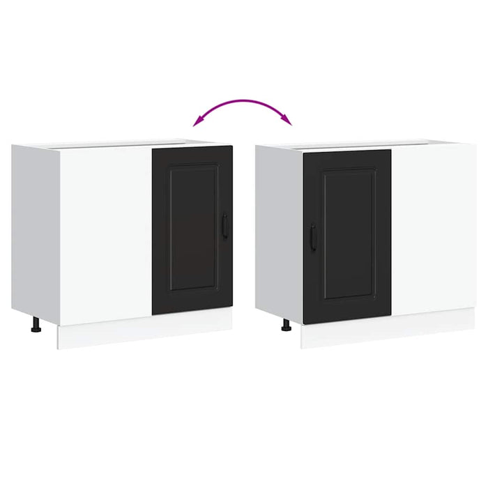 Mobiletto da cucina "Kalmar" Nero in legno ingegnerizzato 854319