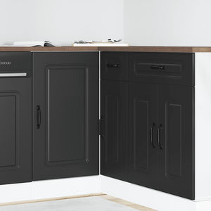 Mobiletto da cucina "Kalmar" Nero in legno ingegnerizzato 854319