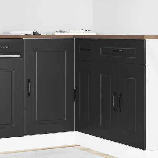 Mobiletto da cucina "Kalmar" Nero in legno ingegnerizzato 854319