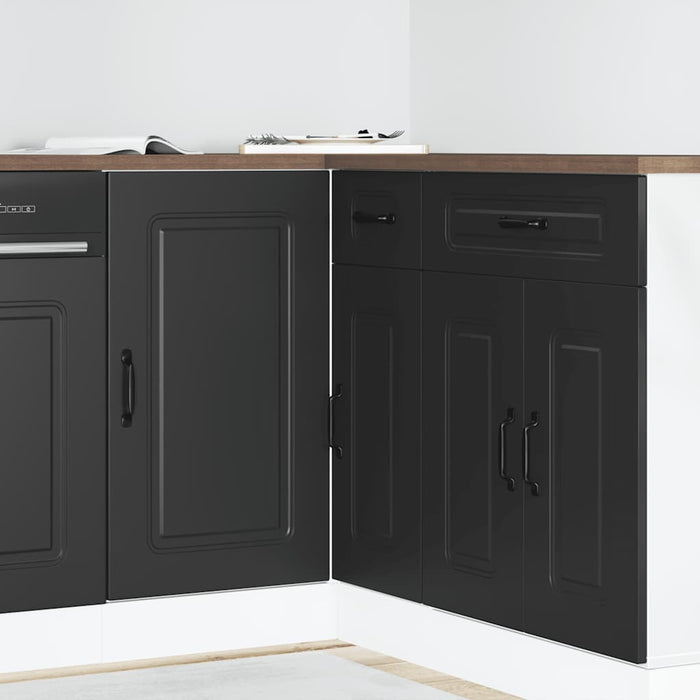 Mobiletto da cucina "Kalmar" Nero in legno ingegnerizzato 854319