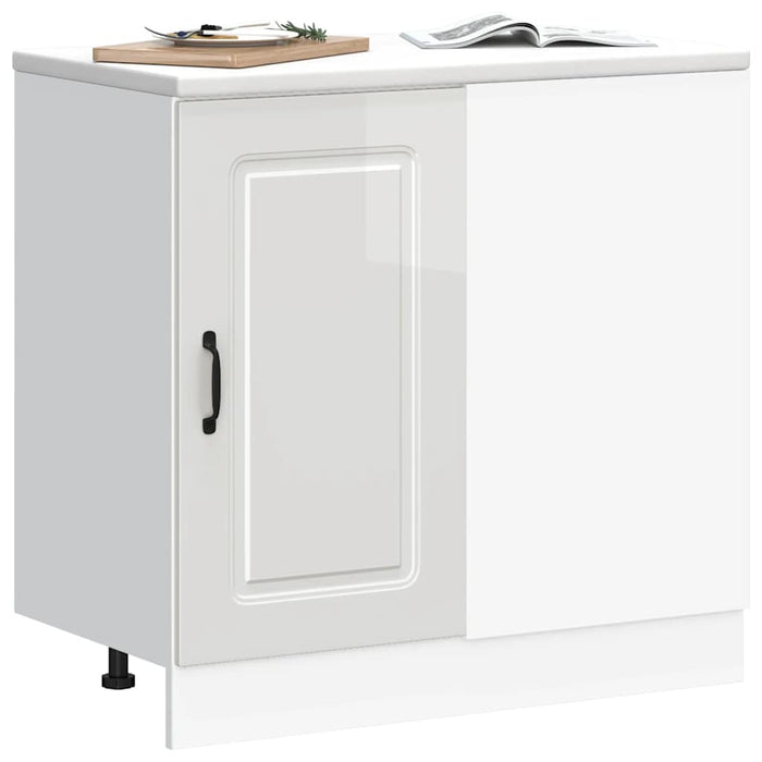 vidaXL Base da Cucina Kalmar Bianco Lucido in Legno Multistrato