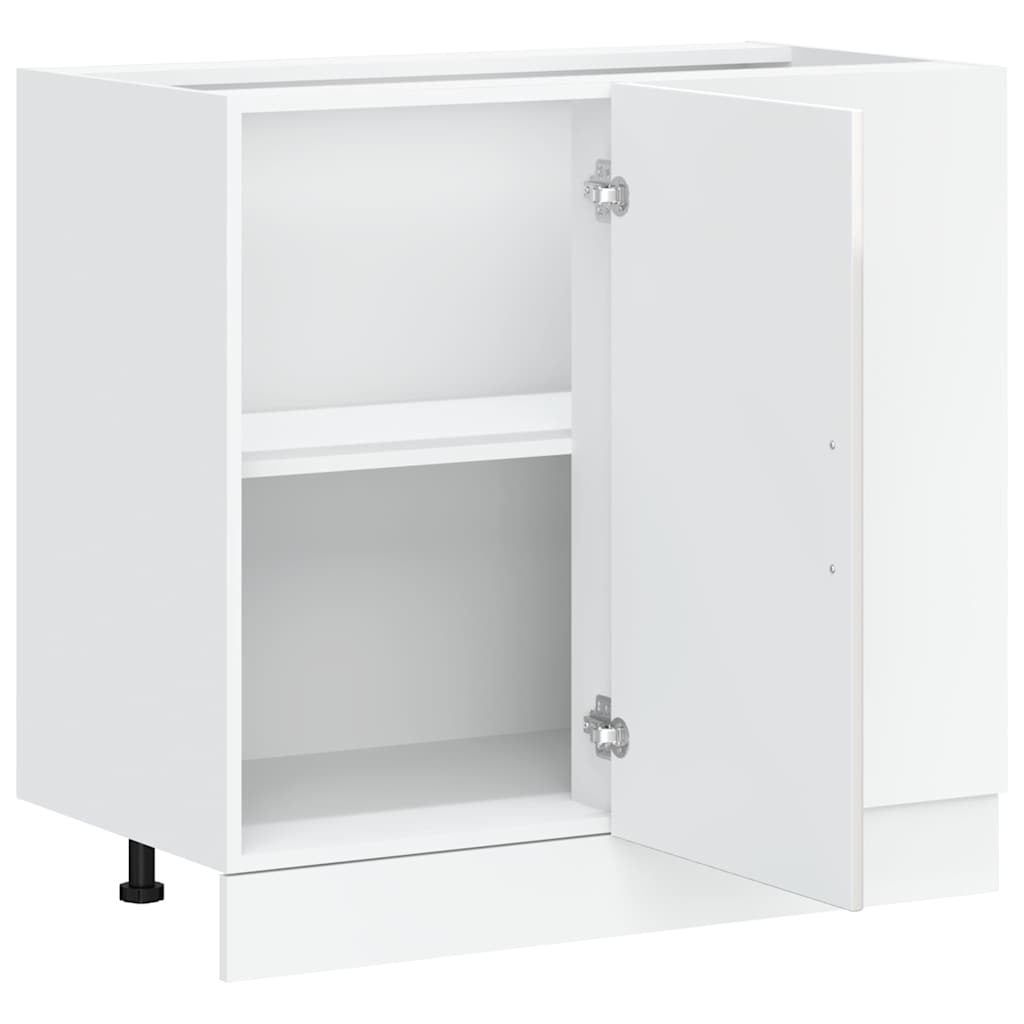 Mobiletto da cucina "Kalmar" Bianco lucido in legno ingegnerizzato 854320
