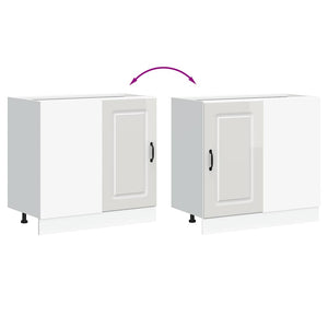 vidaXL Base da Cucina Kalmar Bianco Lucido in Legno Multistrato