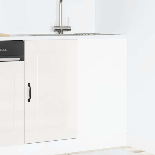 vidaXL Base da Cucina Kalmar Bianco Lucido in Legno Multistrato