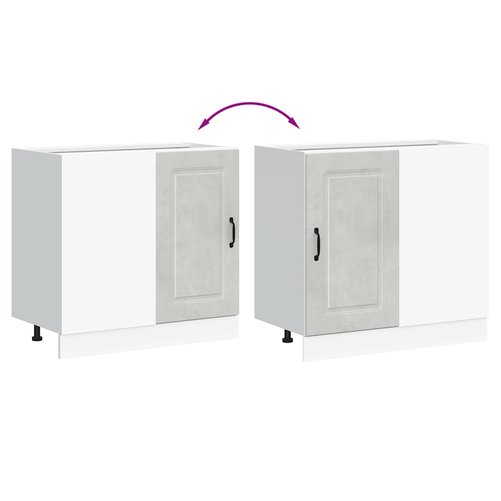 vidaXL Base da Cucina Kalmar Grigio Cemento in Legno Multistrato