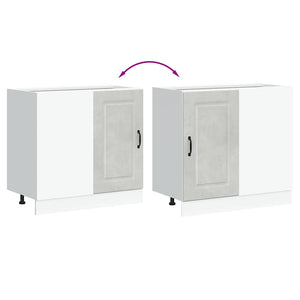 vidaXL Base da Cucina Kalmar Grigio Cemento in Legno Multistrato