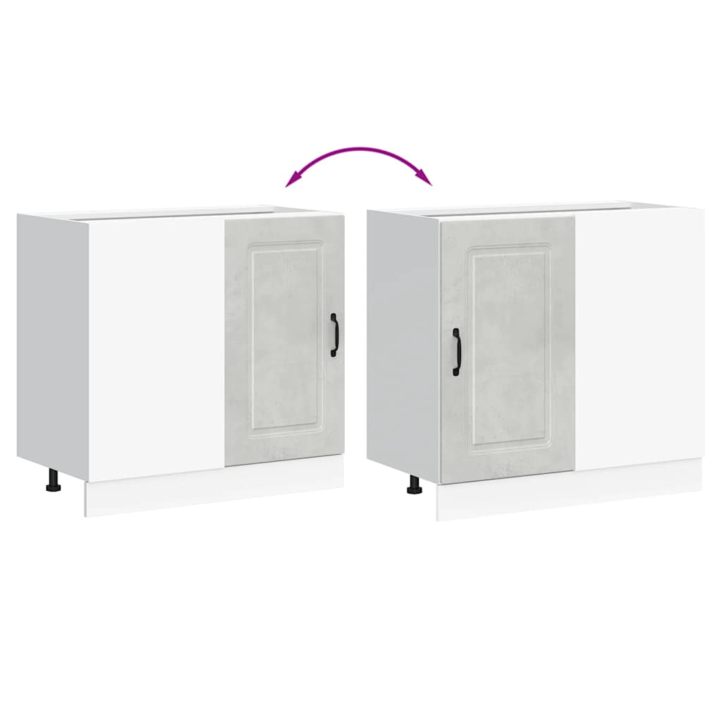 Base da Cucina Kalmar Grigio Cemento in Legno Multistrato 854322