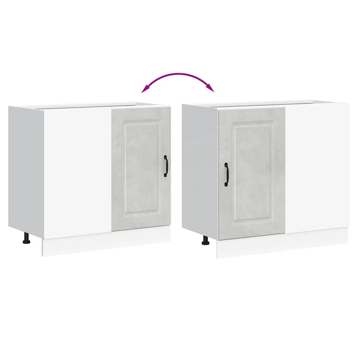 Base da Cucina Kalmar Grigio Cemento in Legno Multistrato 854322