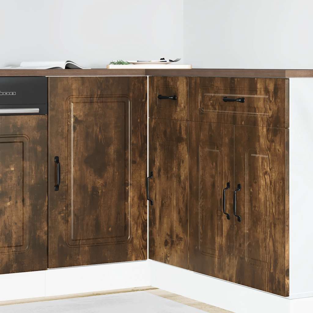 vidaXL Base da Cucina Kalmar Rovere Fumo in Legno Multistrato