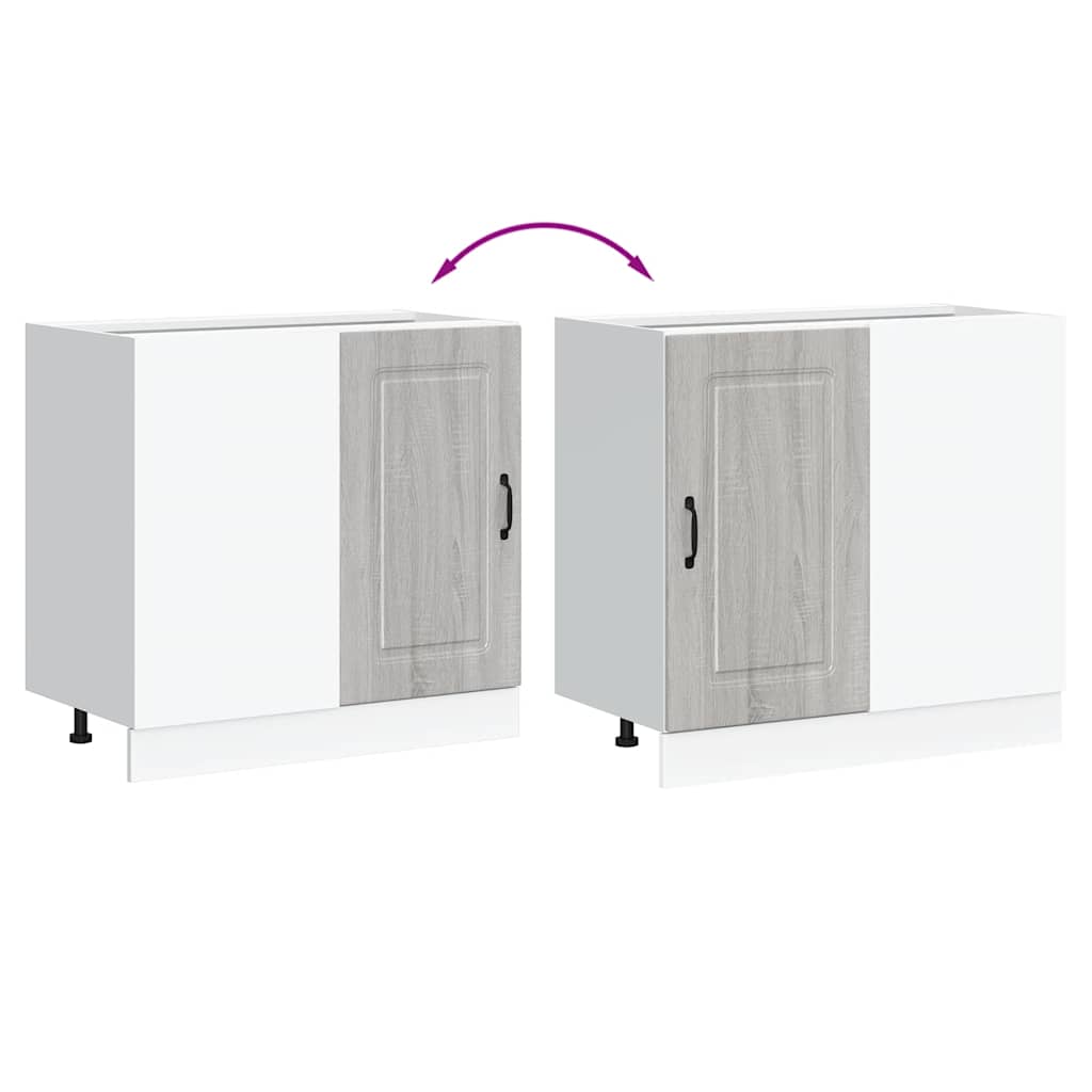 Base da Cucina-Mobile Base da Cucina Kalmar Grigio Sonoma in Legno Multistrato 386024