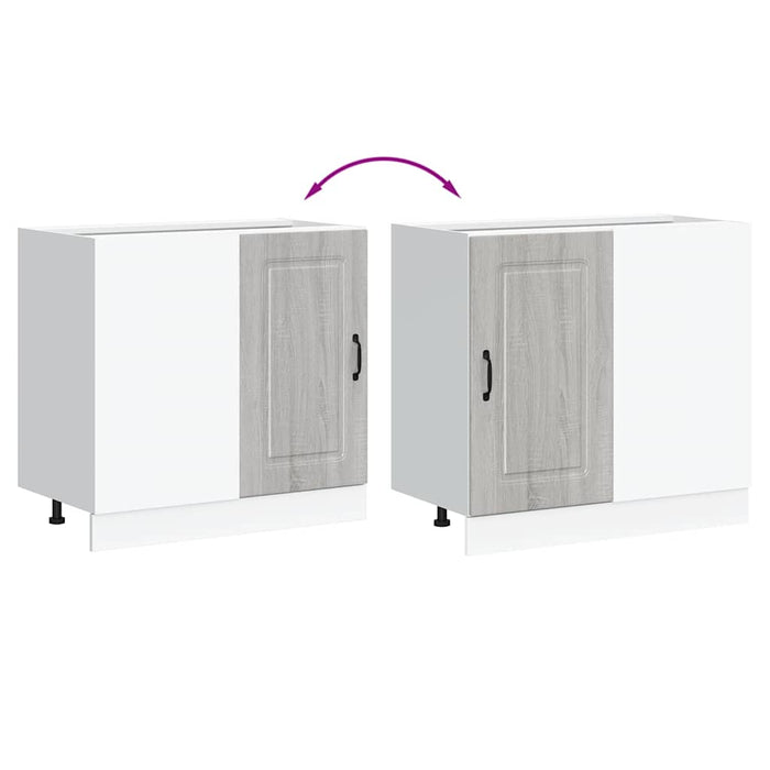 Base da Cucina-Mobile Base da Cucina Kalmar Grigio Sonoma in Legno Multistrato 386024