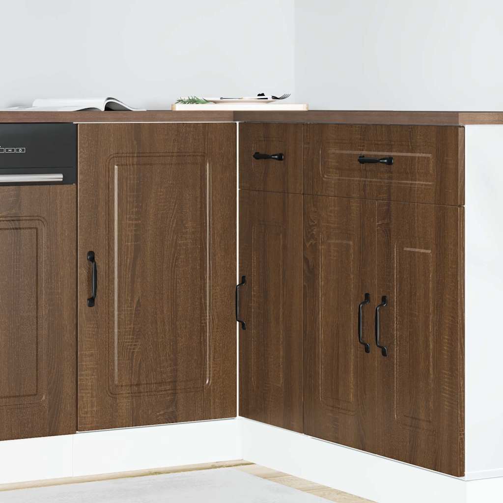 Base da Cucina-Mobile Base da Cucina Kalmar Rovere Marrone in Legno Multistrato 638987