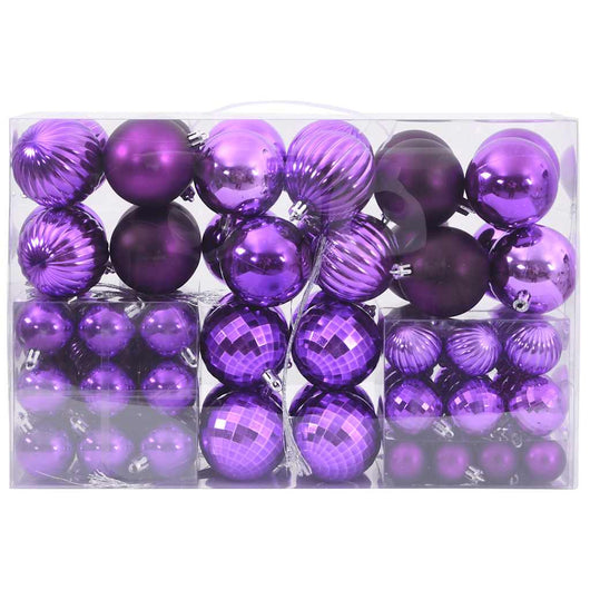 Palline di Natale 100 pz Lilla Ø3/4/6 cm 4100008