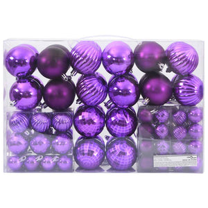 Palline di Natale 100 pz Lilla Ø3/4/6 cm 4100008