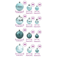 Palline di Natale 100 pz Verdi Ø3/4/6 cm 4100009