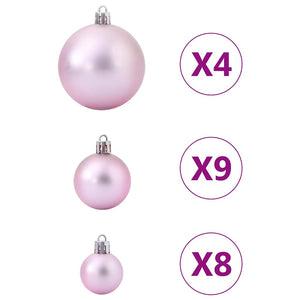 Palline di Natale 98 pz Rosa Ø3/4/6 cm 4100012