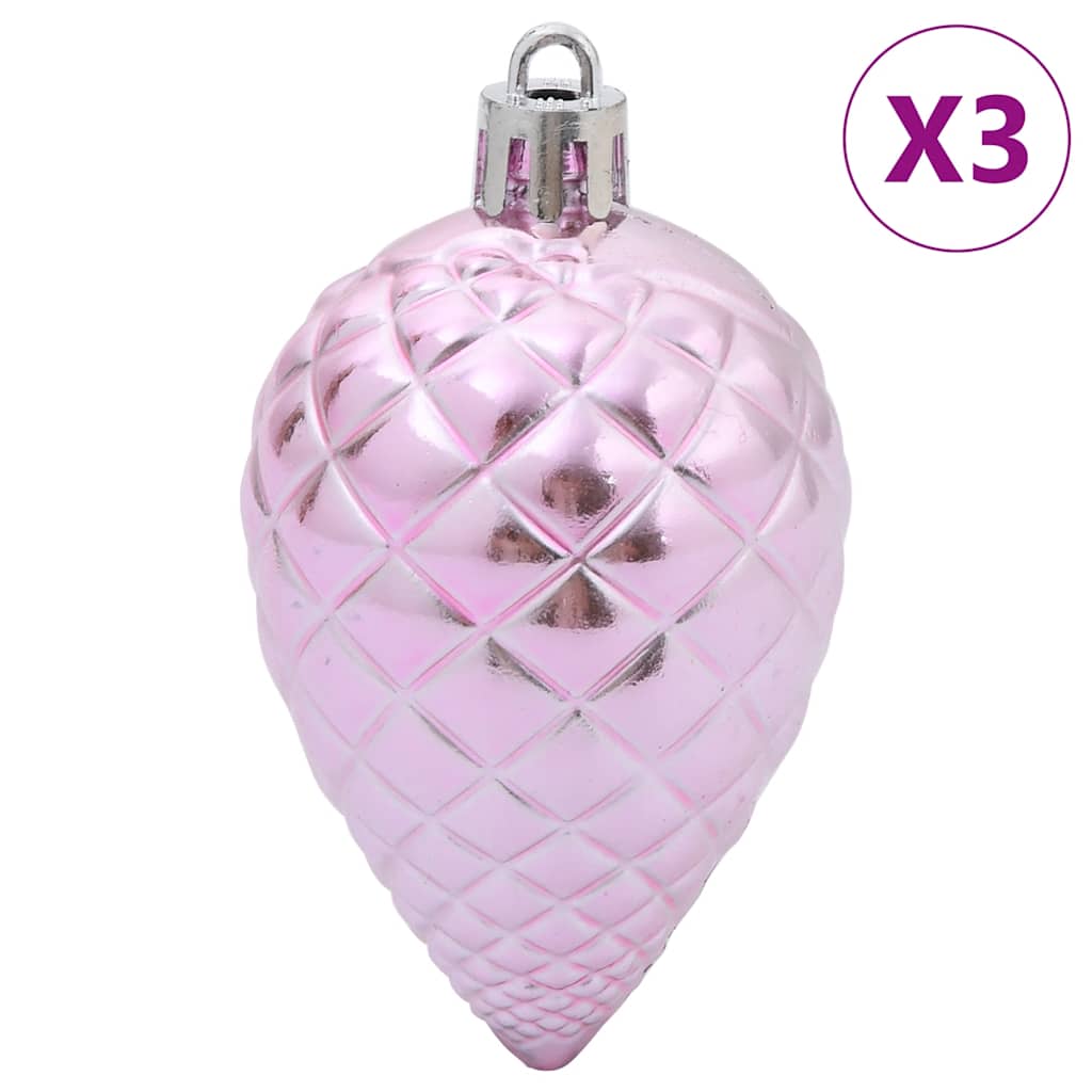 Palline di Natale 98 pz Rosa Ø3/4/6 cm 4100012