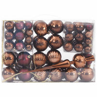 Palline di Natale 98 pz Marroni Ø3/4/6 cm 4100014