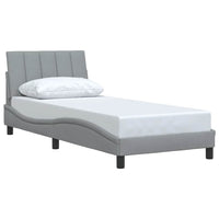 vidaXL Giroletto senza Materasso Grigio Chiaro 90x190 cm Tessuto