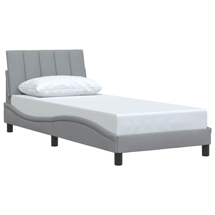 vidaXL Giroletto senza Materasso Grigio Chiaro 90x190 cm Tessuto