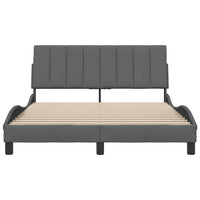 vidaXL Giroletto senza Materasso Grigio Scuro 120x200 cm Tessuto