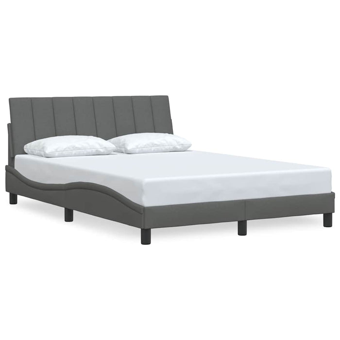 vidaXL Giroletto senza Materasso Grigio Scuro 140x190 cm Tessuto
