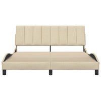 Giroletto senza Materasso Crema 160x200 cm in Tessuto 3310403