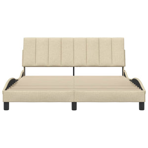 Giroletto senza Materasso Crema 160x200 cm in Tessuto 3310403