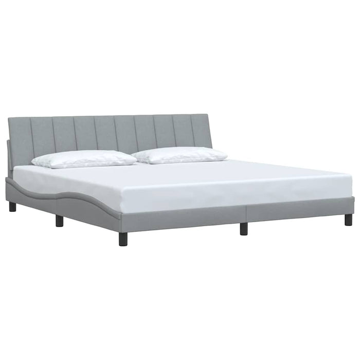 vidaXL Giroletto senza Materasso Grigio Chiaro 200x200 cm Tessuto