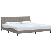 vidaXL Giroletto senza Materasso Tortora 200x200 cm in Tessuto