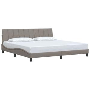 vidaXL Giroletto senza Materasso Tortora 200x200 cm in Tessuto